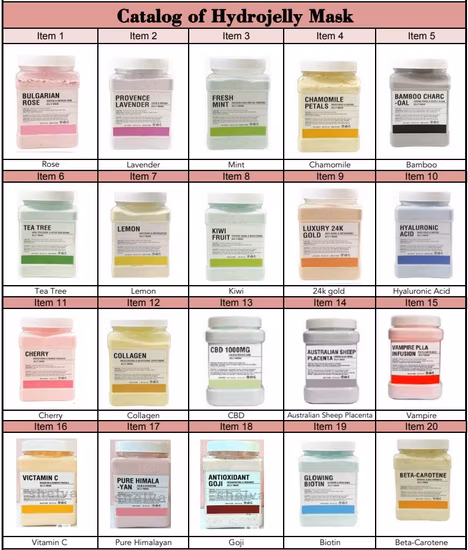 Moisturizing Face Nourishing Jelly Peel off Brightening Facial Vc Mask Powder