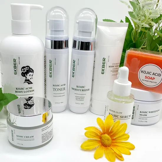 Private Label Skin Care Set Whitening Hyperpigmentation Kojic Acid Soap Body Lotion Anti